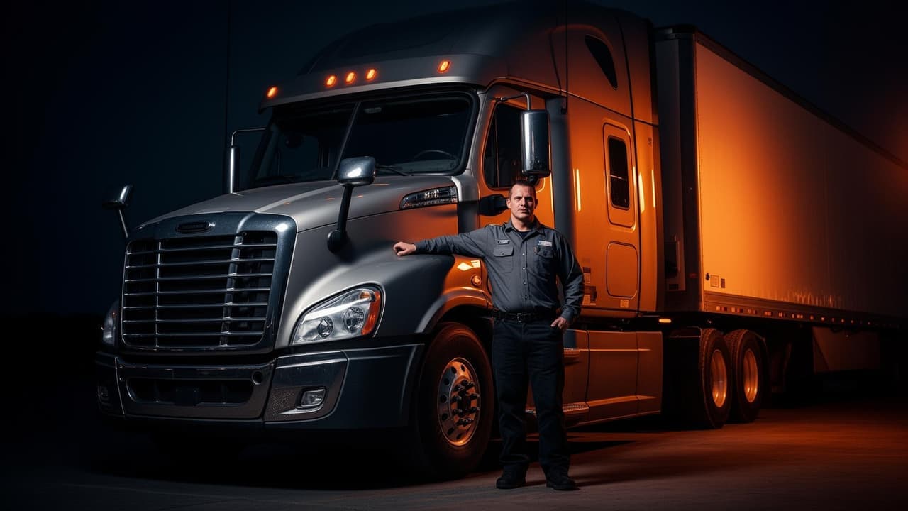 CDL truck on the road